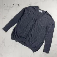 PLST カーディガン 長袖 トップス ダークグレー サイズ2*QC1290