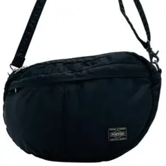 美品 ポーター ショルダーバッグ ナイロン ブラック タンカー オーバル