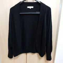 ブラックオープンフロントカーディガン