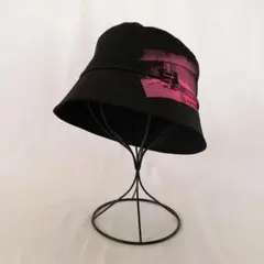 激レア カシラ × アンディウォーホル限定コラボ ブラック帽子ハット 黒 ピンク