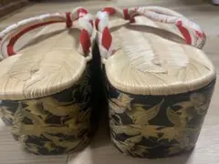 京美 七五三 子供用 高級草履 和装小物 下駄 金刺繍 桜さくら 金糸