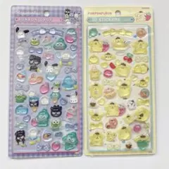 はぴだんぶい　ポムポムプリン　ボンボンドロップシール　サンリオ　3D 立体