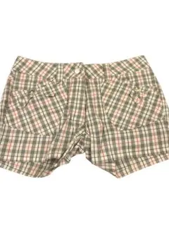 ✨ほぼ未使用品✨AXEL✨GOLFチェック柄ショートパンツ レッド／ブラック L