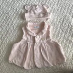 ミキハウス　ベビーベスト　帽子セット