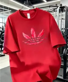 XLサイズ／フェザーロゴ Tシャツ レッド