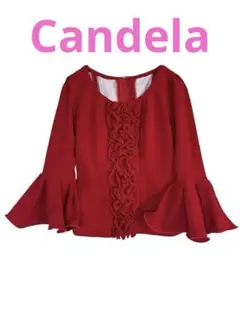 CANDELA フラメンコ トップス 赤 M