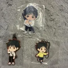 美品　呪術廻戦 乙骨憂太 アクリルスタンド ラバーキーホルダー 3点セット