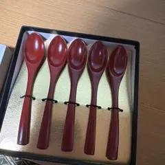 輪島塗り朱塗り スプーン 5本セット 未使用 - メルカリ