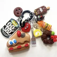 じゃらじゃらキーホルダー バッグチャーム クッキー チョコ ドーナツ