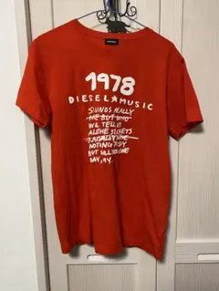 DIESEL 1978 MUSIC オレンジ Tシャツ M