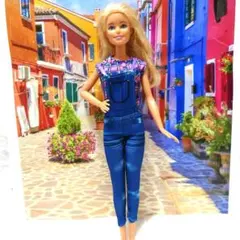 バービー 着せ替え 服 オーバーオール ドール服 サロペット