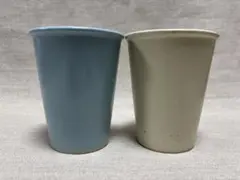 波佐見焼●ZOE●ペーパーカップデザイン●フリーカップ　2客