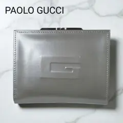 箱付き未使用品✨️　パオログッチ　ビンテージ　スクエアG　がまぐち　折り財布
