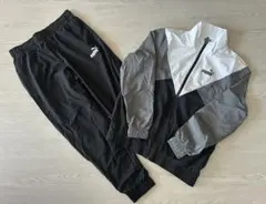 PUMA プーマ ウインドブレーカー 上下セットアップ ブラック グレー XL