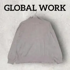 GLOBAL WORK メルティースタンドスリットプルオーバー (М) モカ系