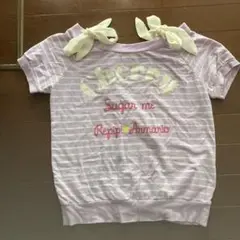 reppi armario ラベンダーストライプTシャツ