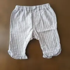 apres les cours チェック柄パンツ☆80☆ラベンダー　チェック