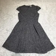 特価✨】H&M ワンピース XS チドリ　チェック　グレー系　膝丈