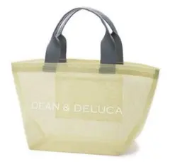新品 DEAN&DELUCA メッシュトートバッグ イエローグレー エコバッグS