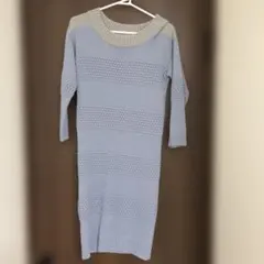 SENSE OF PLACE ニットワンピース 九分袖