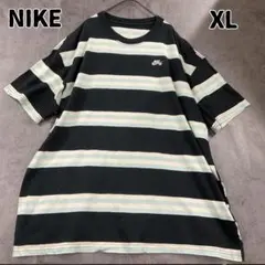 ナイキ 黒色 半袖 Ｔシャツ ボーダー ビッグシルエット ストリート【い455】のサムネイル