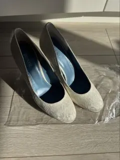 BENIR アイボリー レース ウエディング シューズ　サイズ: 37 23.5