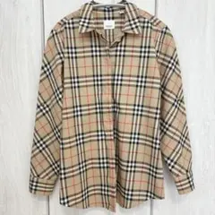 BURBERRY ノバチェック シャツ レディース UK10 新品 コットン