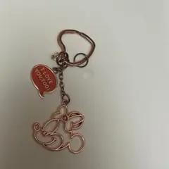 ミニーマウス キーホルダー ローズゴールド