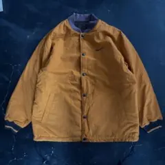 【希少】NIKE リバーシブル キルティングジャケット ブラウン オレンジ M