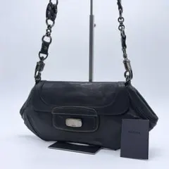 t87【極美品】ミュウミュウ アーカイブ ブラック パテントレザー 