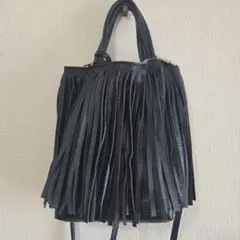MARLON FIRENZE　2way レザーフリンジバッグS