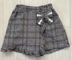 西松屋　チェック柄フリルハーフパンツ 120㎝