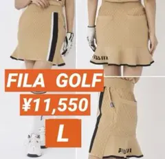 新品【フィラゴルフ】レディース　ニットスカート L/11号　ゴルフウェア 茶