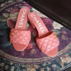 CHANEL ♡ フラットサンダル 37 ピンク 夏 旅行 ビーチ ココビーチ CHANEL ♡ フラットサンダル 37 ピンク 夏 旅行 ビーチ ココビーチ