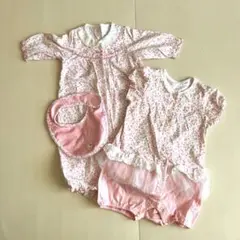 ミキハウス　ロンパース　スタイ　３点セット