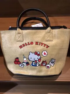 emi様専用　ハローキティ かご風トートバッグ 刺繍が可愛い　定価4400円