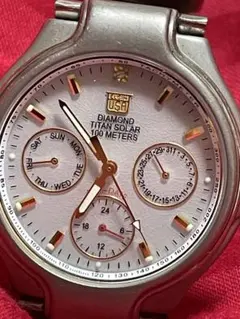ELGIN ソーラー チタン ダイヤ付き 腕時計のサムネイル