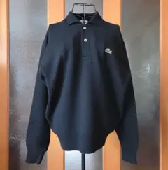 LACOSTE ウールニット黒 M〜Lサイズ
