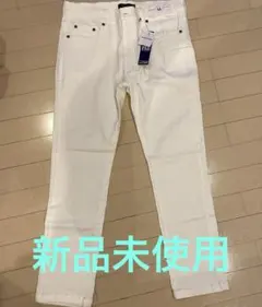 新品未使用　ホワイトデニム風パンツ LLサイズ　ストレッチ