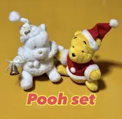 クリスマス　サンタ仕様　プーさん　ぬいぐるみ　２体セット