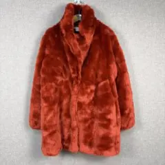 【美品】Ｈ&M ファーコート レッド Nissy 西島隆弘のサムネイル
