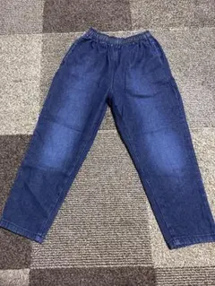 GUキッズ用 濃い青 ストレートパンツ