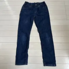 ユニクロ　ダークブルー キッズ　デニム　140