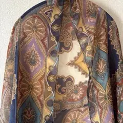 ETRO ペイズリー柄　大判シルクストール・ショール　美品