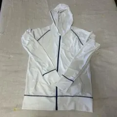 ホワイト フード付きラッシュガード UVカット