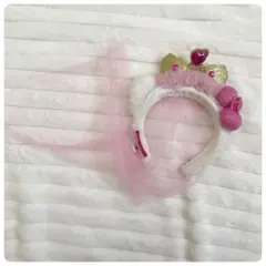 USJ限定 ハローキティ ユニコーン カチューシャ ベール ピンク ホワイト