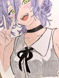 K*様 【一点物】手描きイラスト ファンアート チェンソーマン レゼ