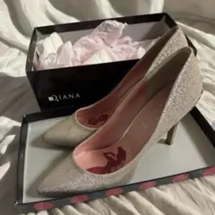 DIANA ダイアナ パンプス グリッター レース ポインテッドトゥ - メルカリ