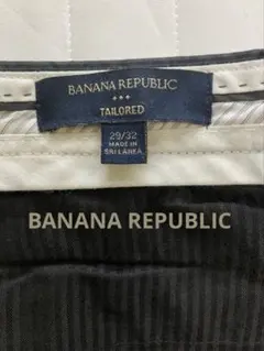 BANANA REPUBLIC TAILORED 29/32 ブラックストライプ