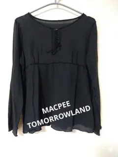 MACPHEE TOMORROWLAND 長袖 ブラウス　チュニック 黒のサムネイル